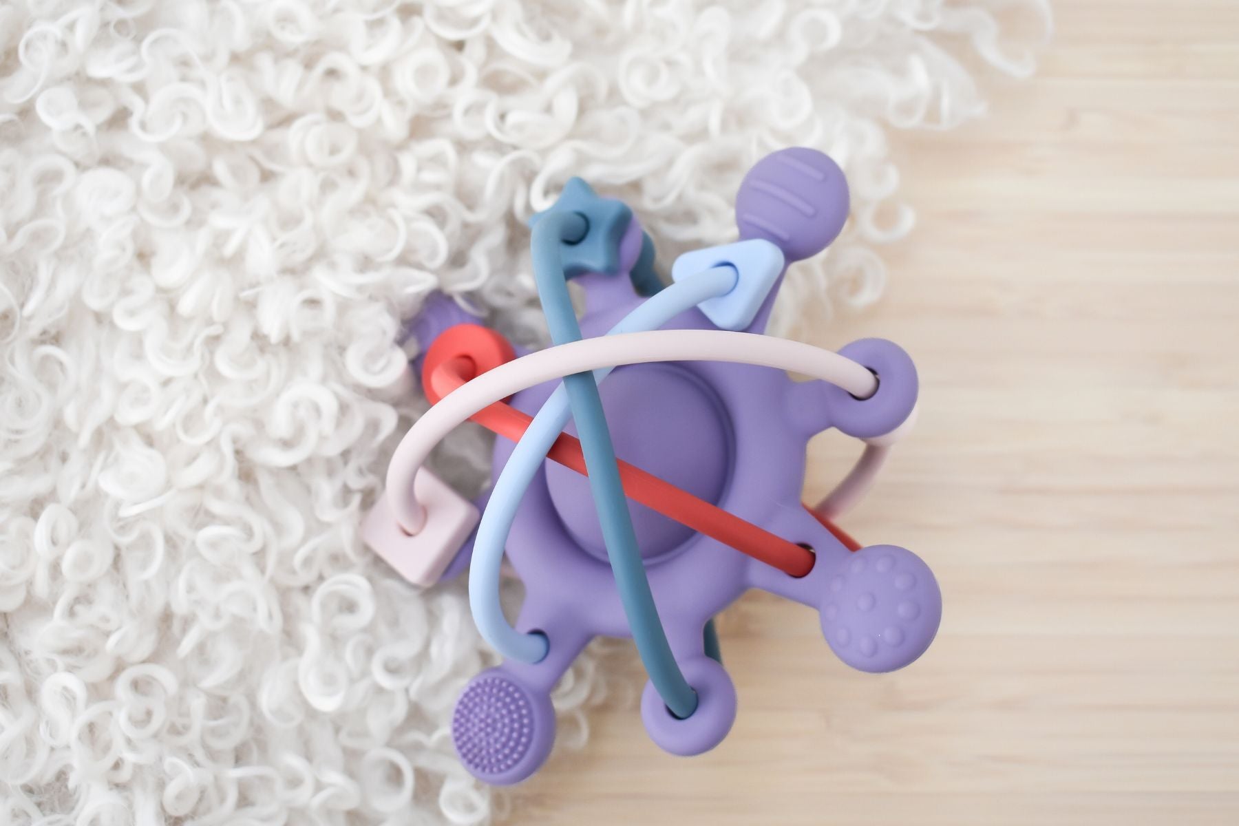 Koala Dream - Silicone Sensory Space Rattle Teether - Purple