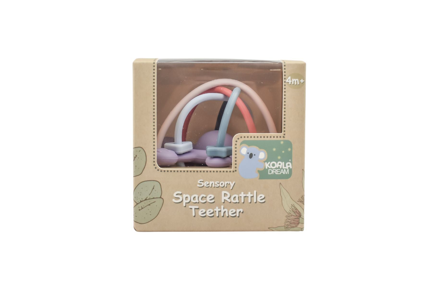 Koala Dream - Silicone Sensory Space Rattle Teether - Purple