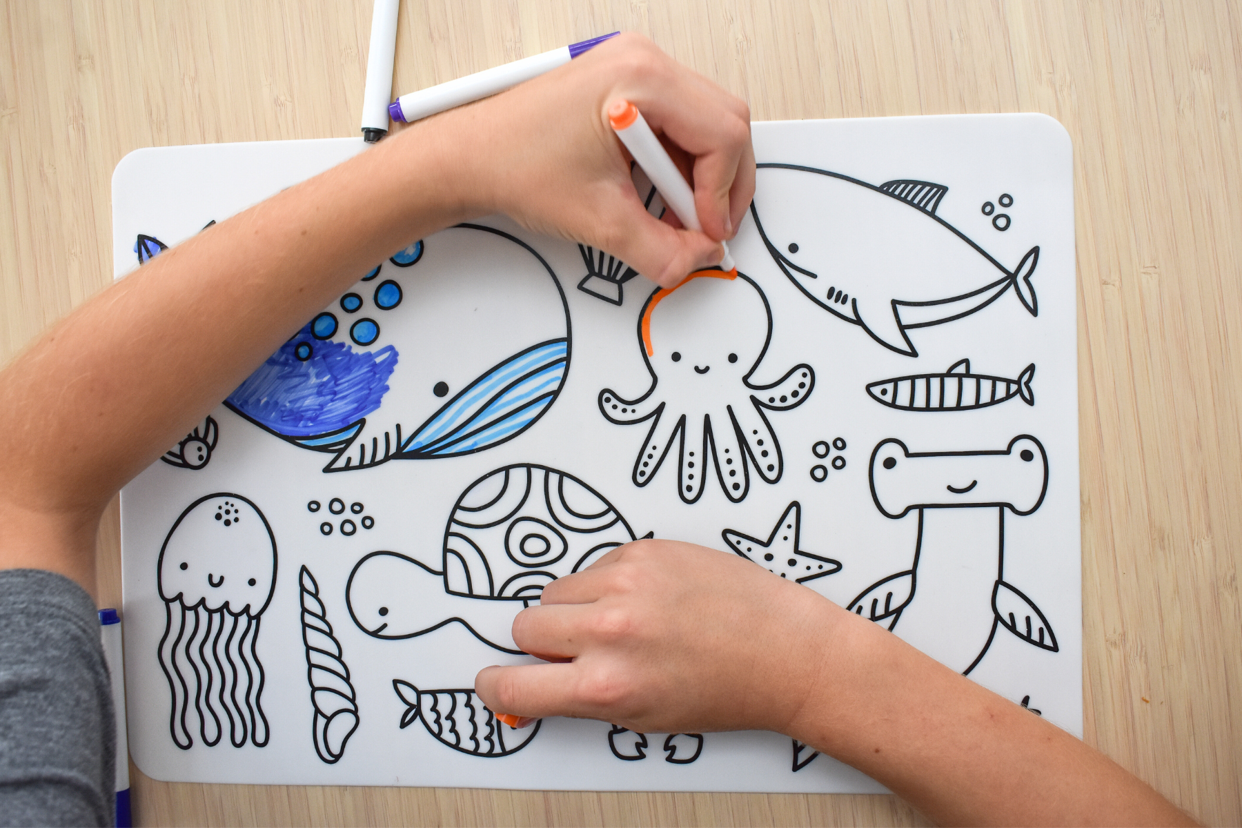 Koala Dream - Reusable Silicone Drawing Mat - Sea Animals