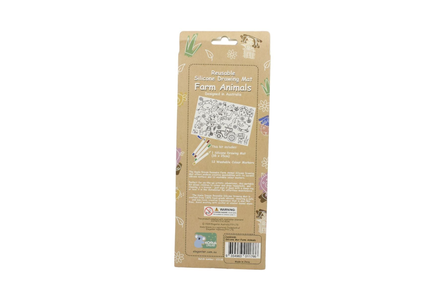 Koala Dream - Reusable Silicone Drawing Mat - Farm Animals