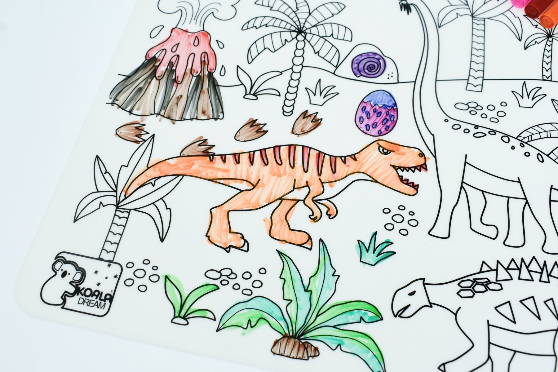 Koala Dream - Reusable Silicone Drawing Mat - Dinosaurs