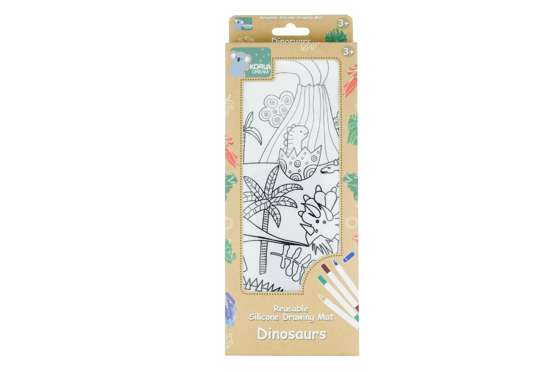 Koala Dream - Reusable Silicone Drawing Mat - Dinosaurs