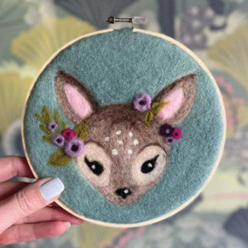 Fawn Hoop Needle Felt