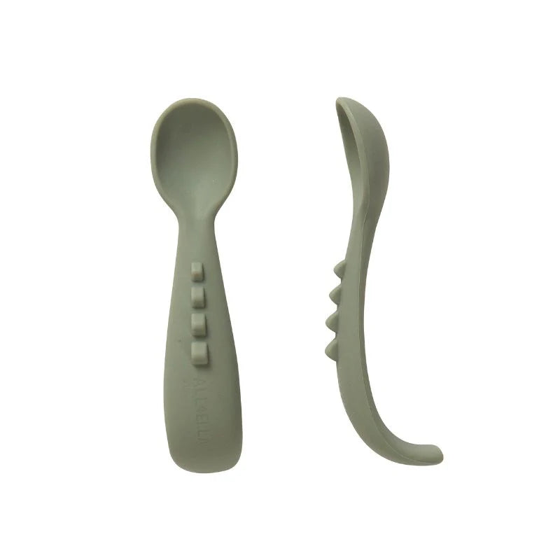 Comfy Grip Silicone Spoon 2pk - Olive