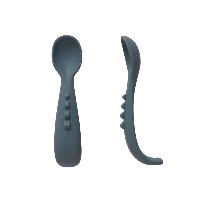 Comfy Grip Silicone Spoon 2pk - Slate Blue