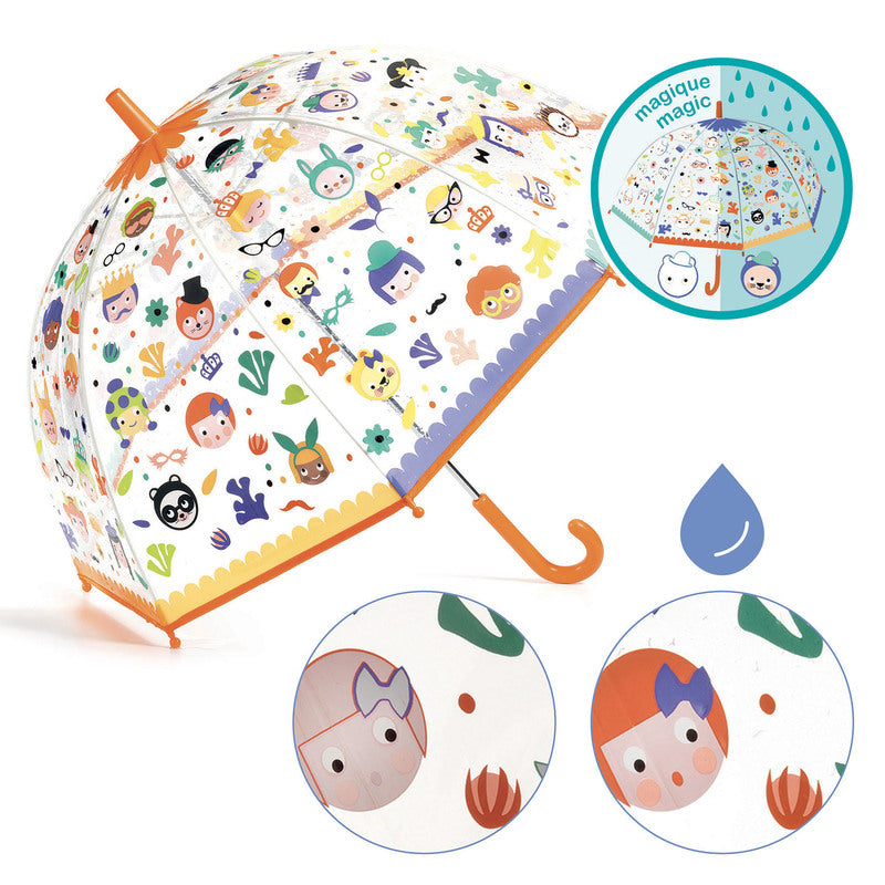 Faces Colour Change PVC Child Umbrella