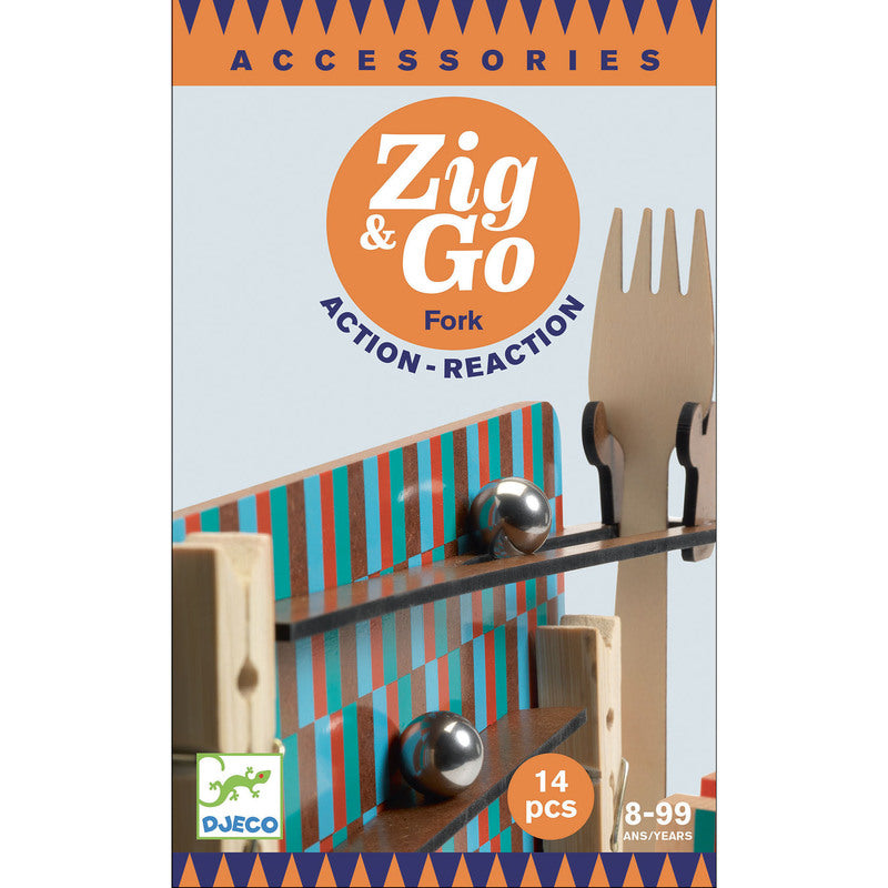 Construction Wood Zig & Go Fork - 14 Pieces