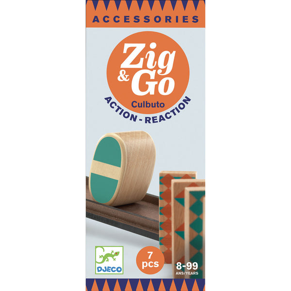 Djeco - Construction Wood Zig & Go Culbuto - 7 Pieces