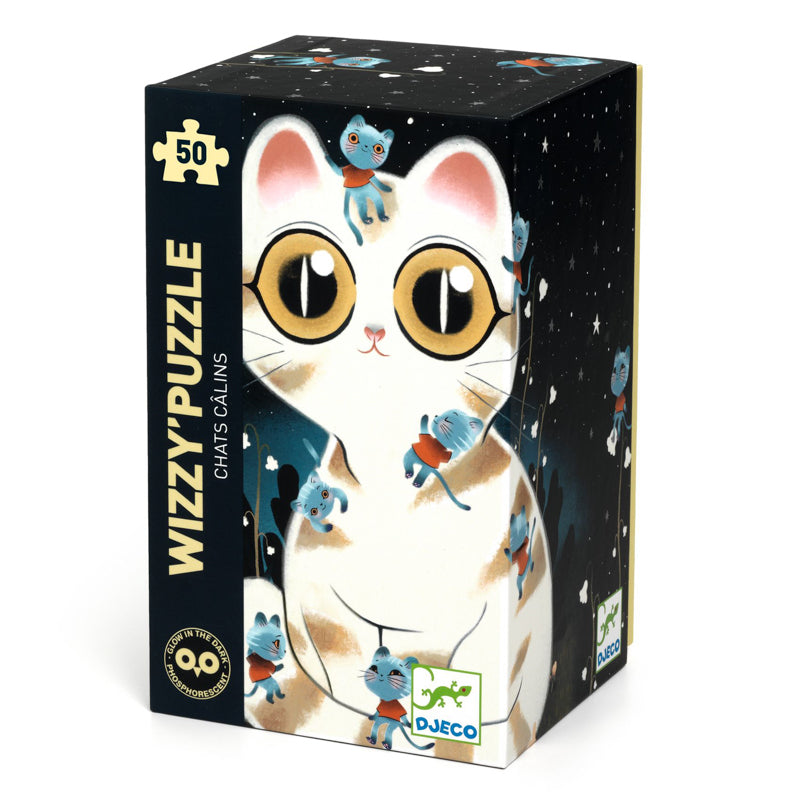 Cuddly Cats - 50 Piece Glow in the Dark Wizzy Puzzle