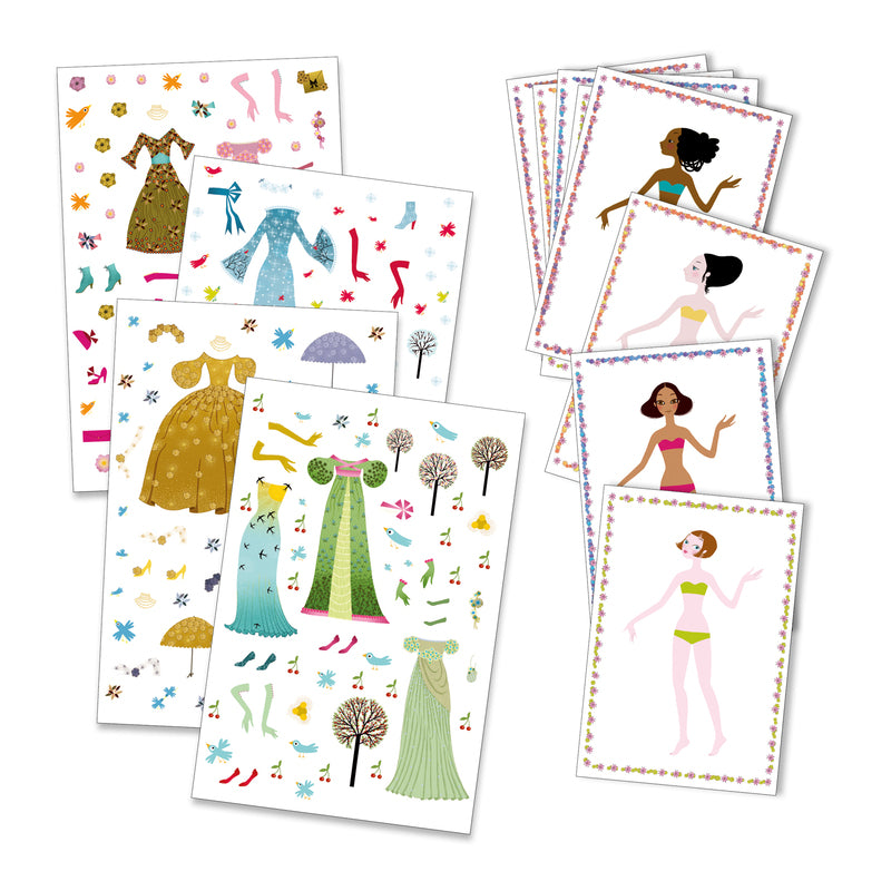 Dresses Through Seasons Stickers And Paper Dolls