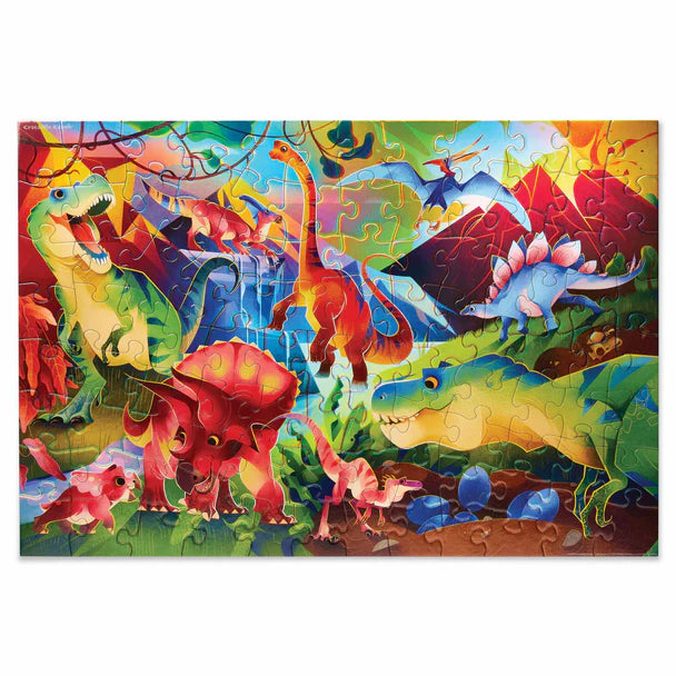 Crocodile Creek - Holographic Puzzle 100 pc - Dinosaur World