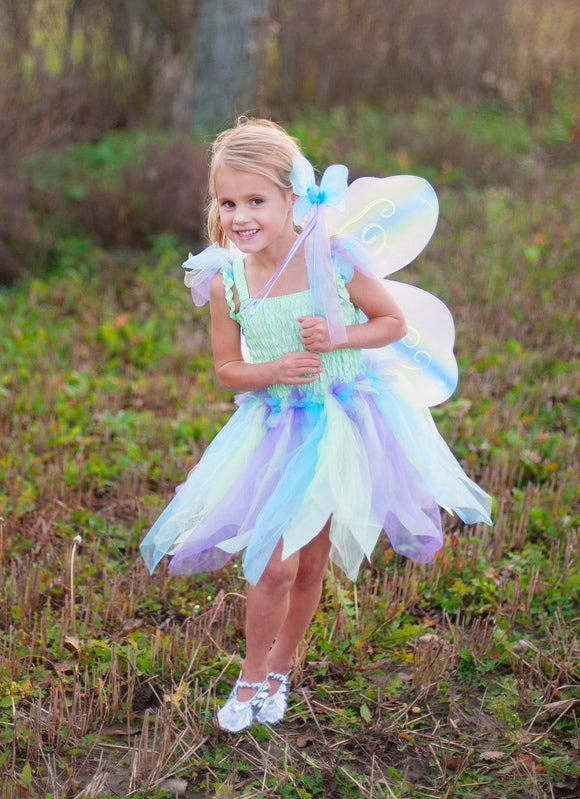 Green Butterfly Dress & Wings with Wand (5-6 Years)