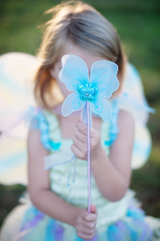 Green Butterfly Dress & Wings with Wand (5-6 Years)