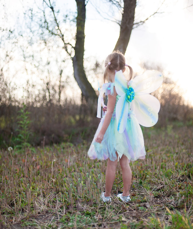 Green Butterfly Dress & Wings with Wand (5-6 Years)