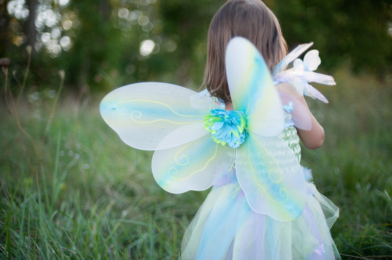 Green Butterfly Dress & Wings with Wand (5-6 Years)