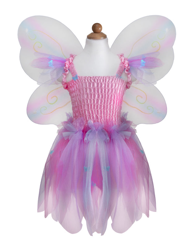 Pink Butterfly Dress & Wings with Wand (5-6 Years)