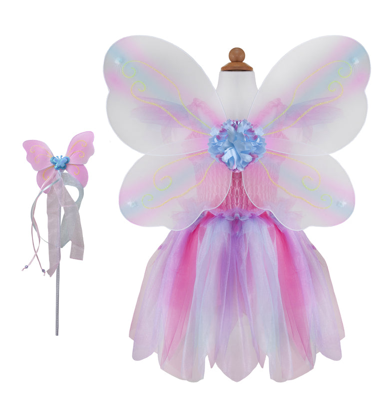 Pink Butterfly Dress & Wings with Wand (5-6 Years)