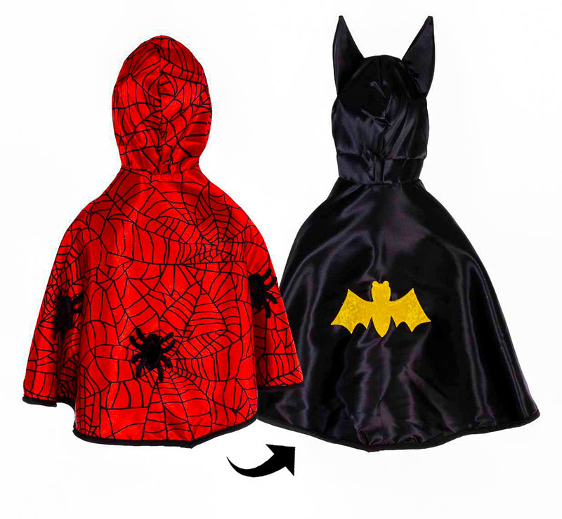 Reversible Spider and Bat Cape with Hood (2-3 Years)