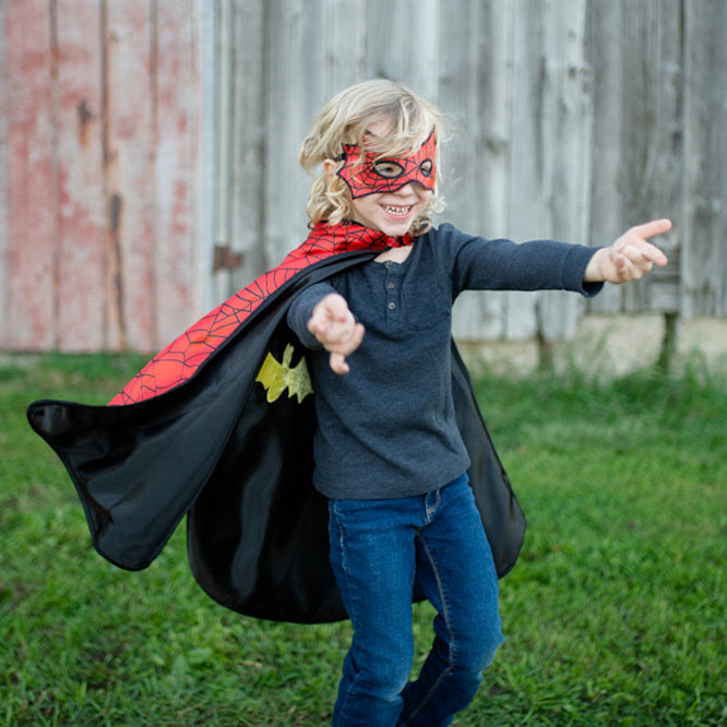 Reversible Spider and Bat Cape with Mask (4-6 Years)