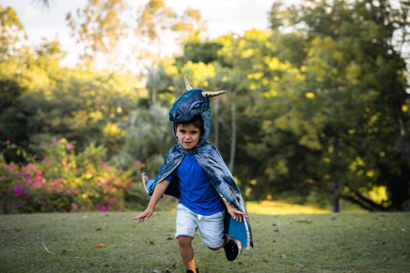 Teal and Gold Starry Night Dragon (5-6 Years)