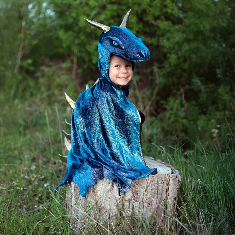 Teal and Gold Starry Night Dragon (5-6 Years)