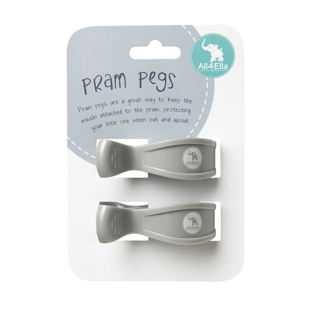 2 Pack Pram Pegs - Grey