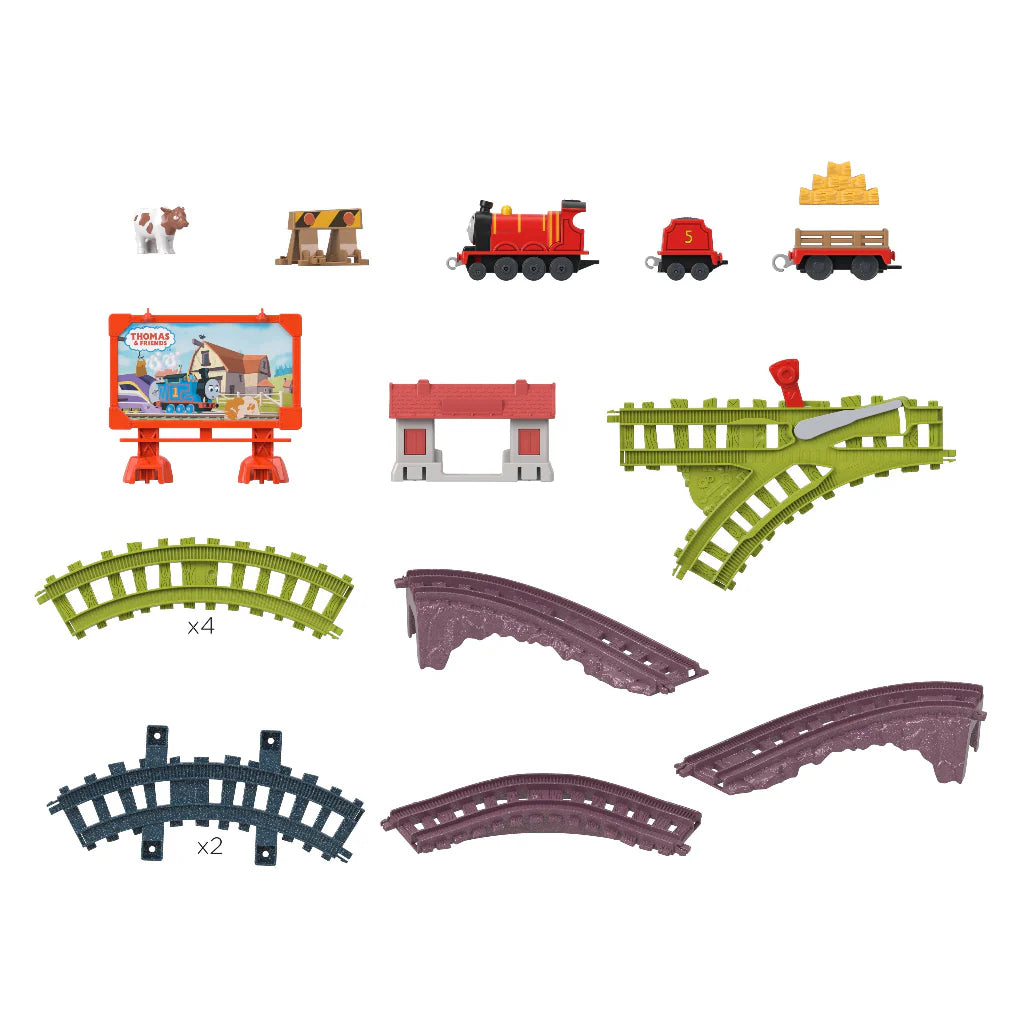 Die-Cast Push Along Train and Track Set - James and the Cow Corral