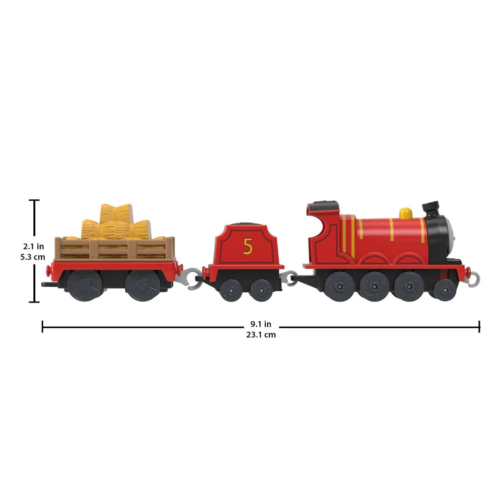 Die-Cast Push Along Train and Track Set - James and the Cow Corral