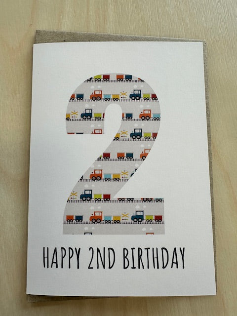 2nd Birthday Card - Train