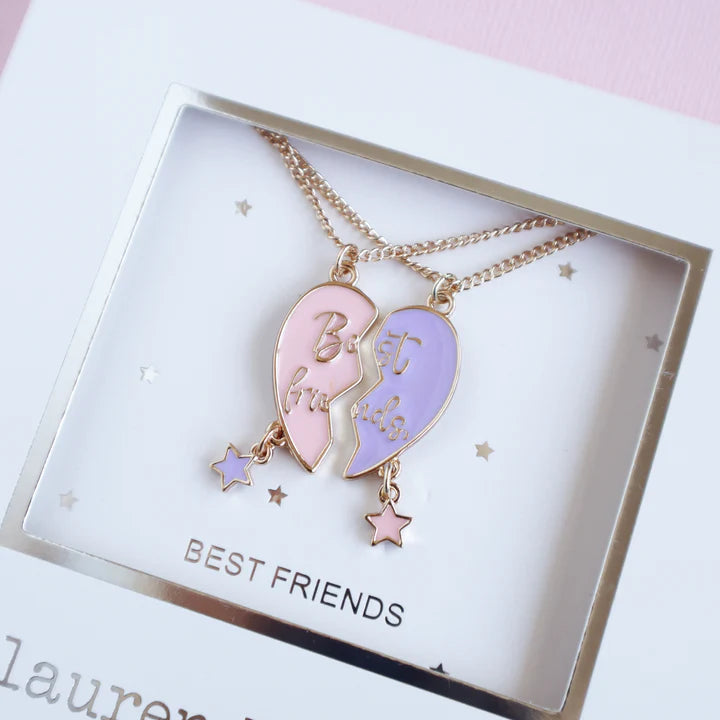 Forever Heart Best Friends Necklace Set