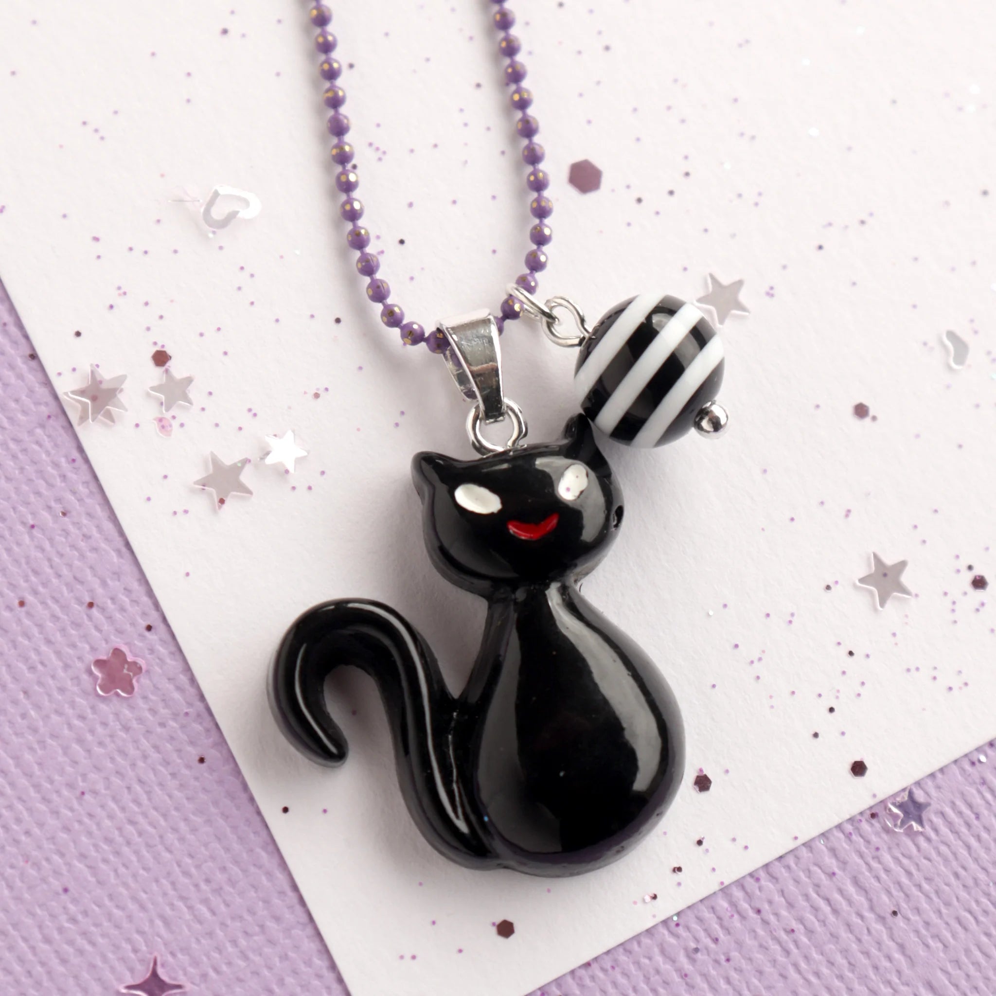 Mon Coco - Spooky Black Cat Necklace