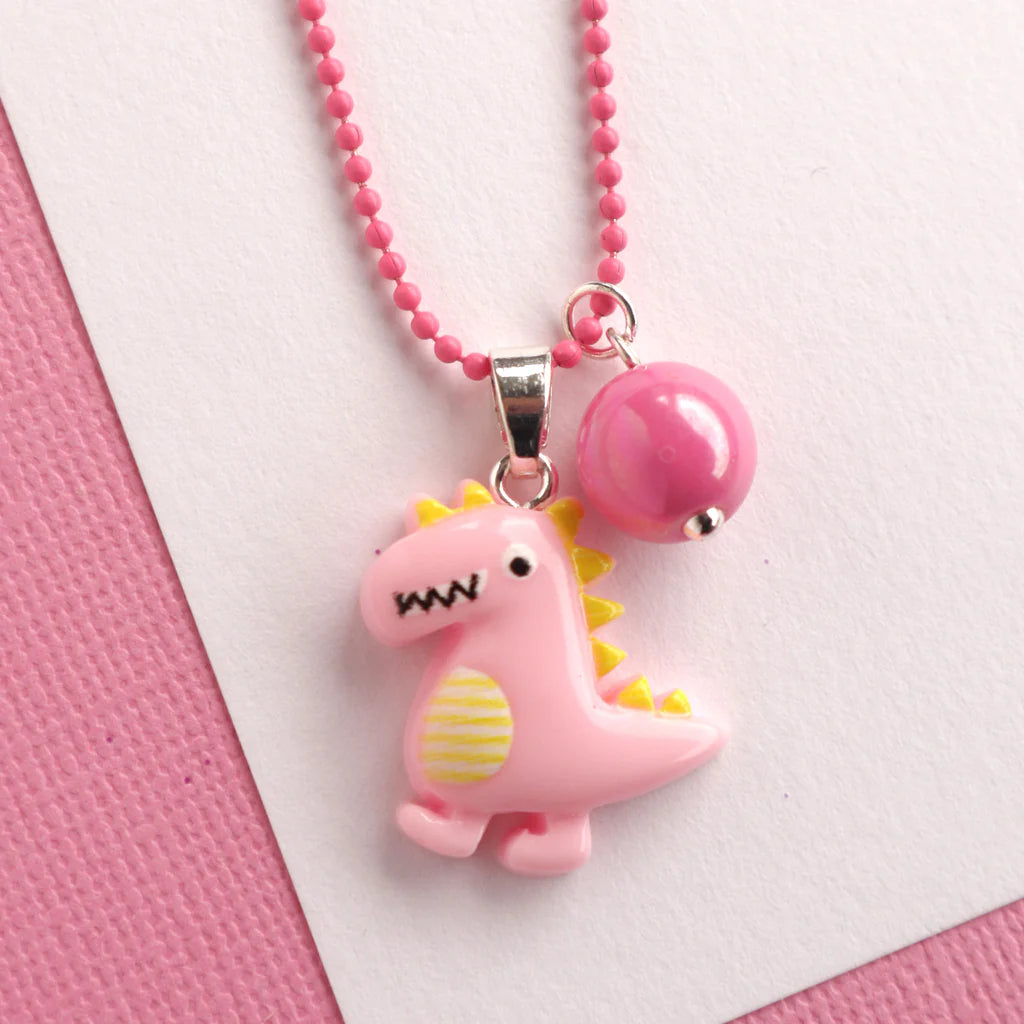 Mon Coco - Pink Dinosaur Necklace