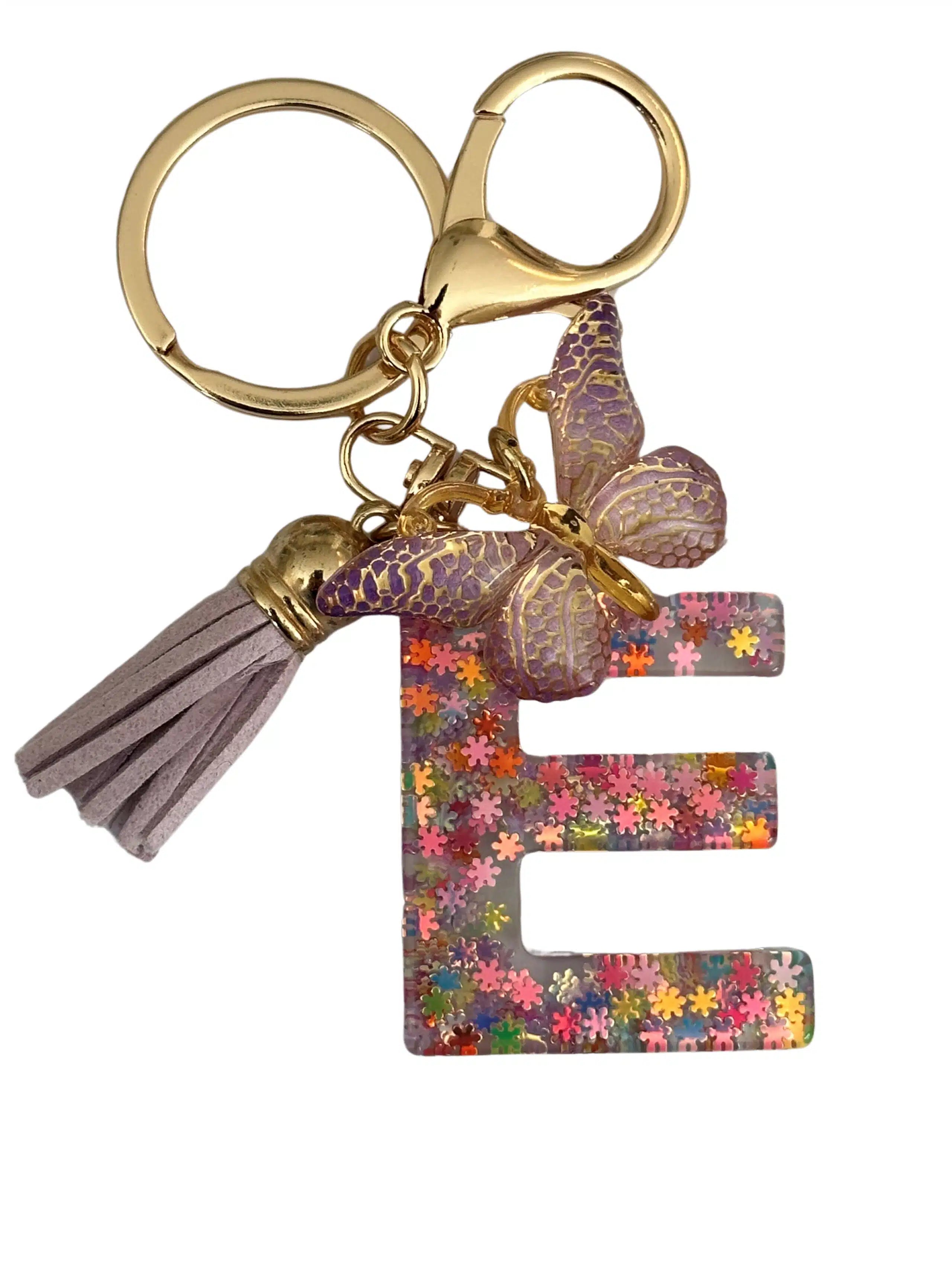 Initial Sparkle Keyring