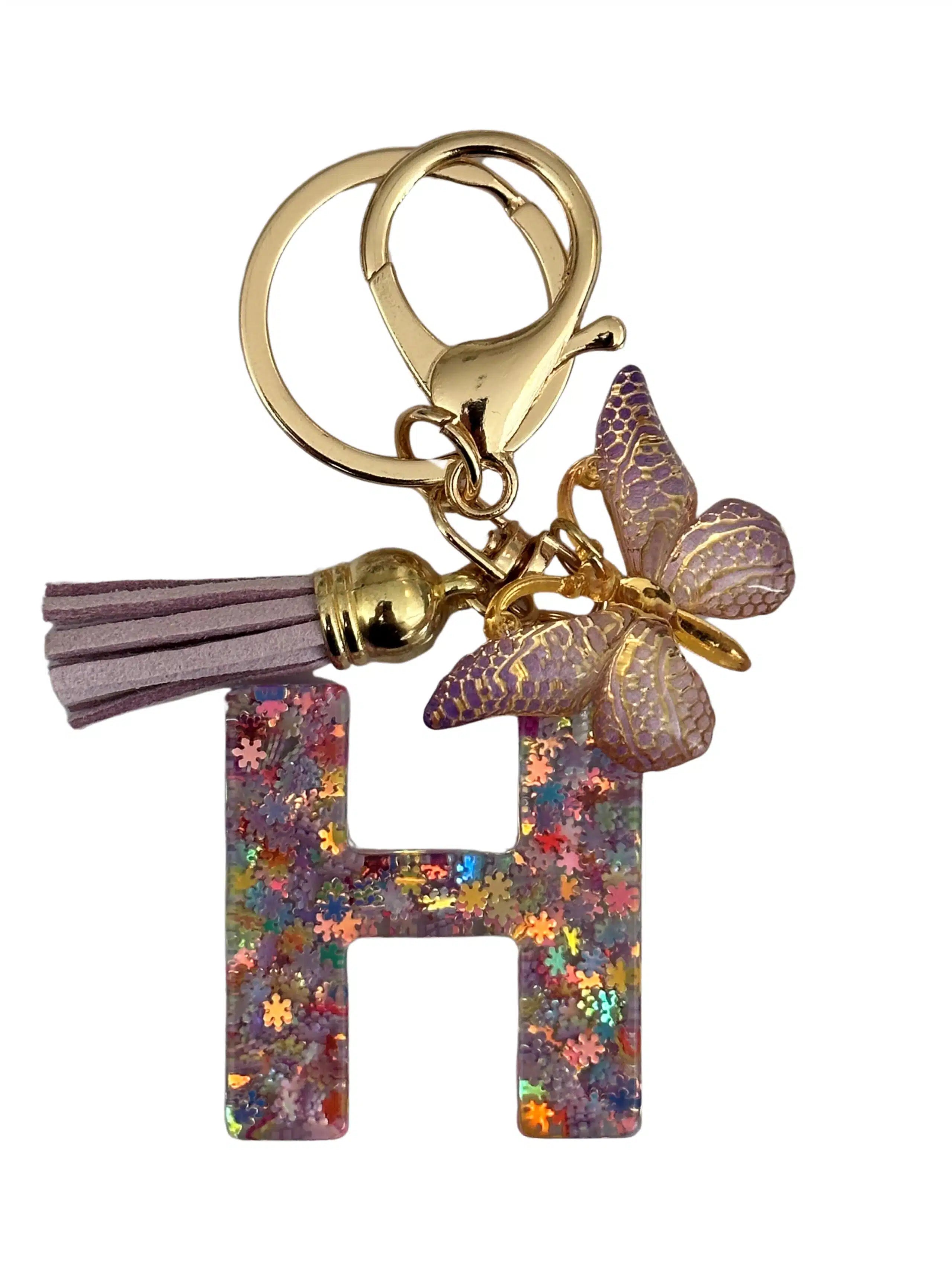 Initial Sparkle Keyring