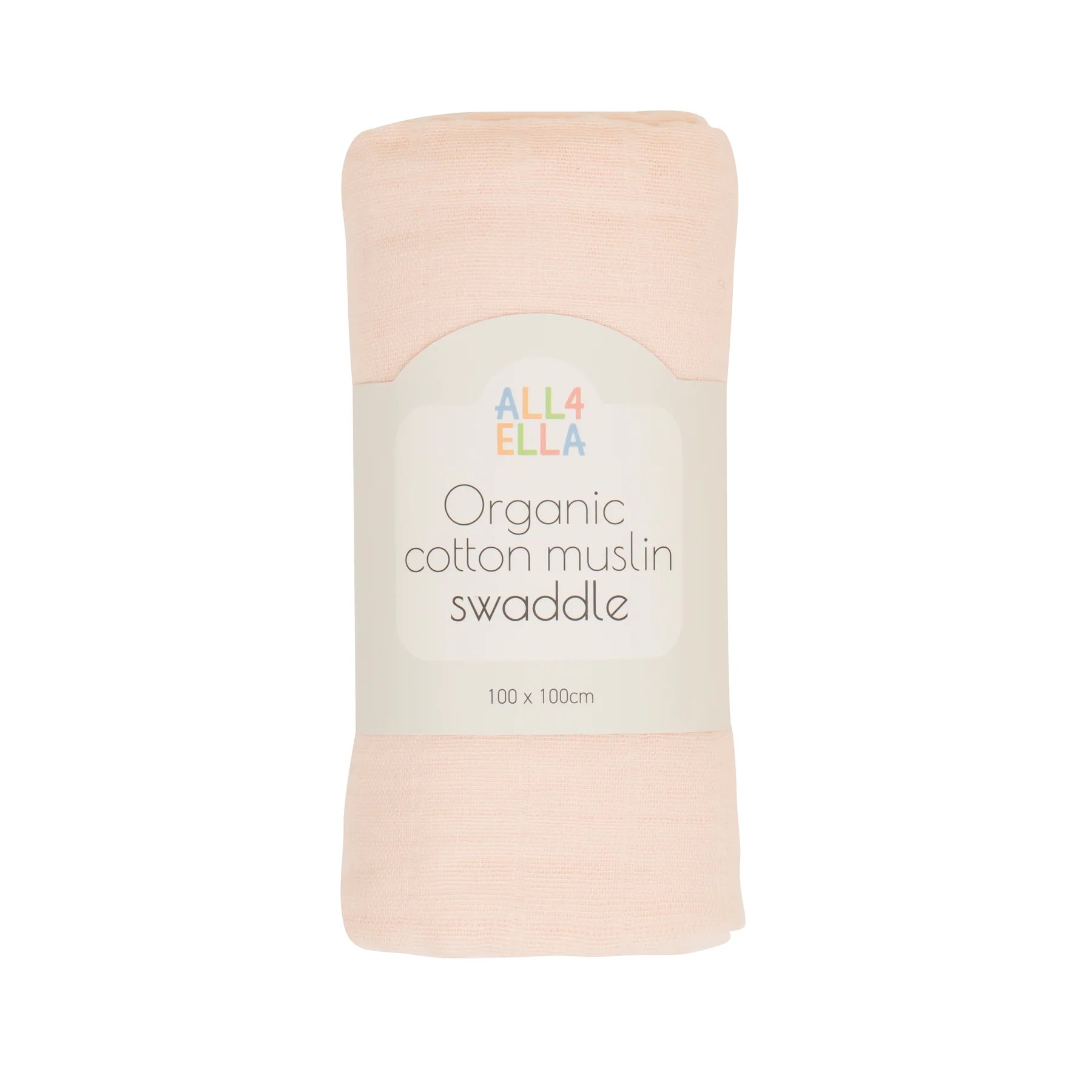 Organic Cotton Muslin Swaddle - Baby Pink