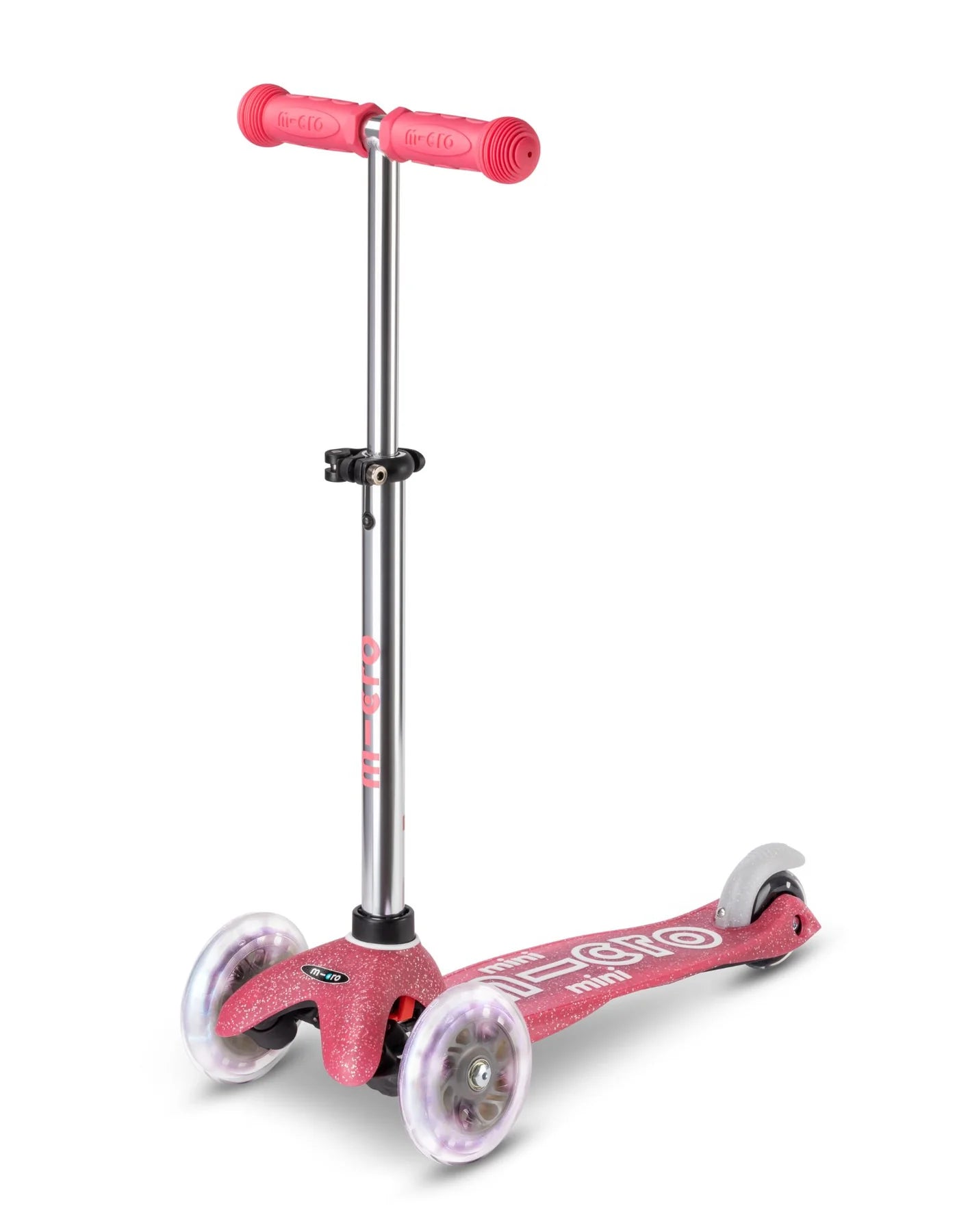 Micro Mini Deluxe Scooter - LED Light Up Wheels - Fairy Glitter Pink 2-5 years