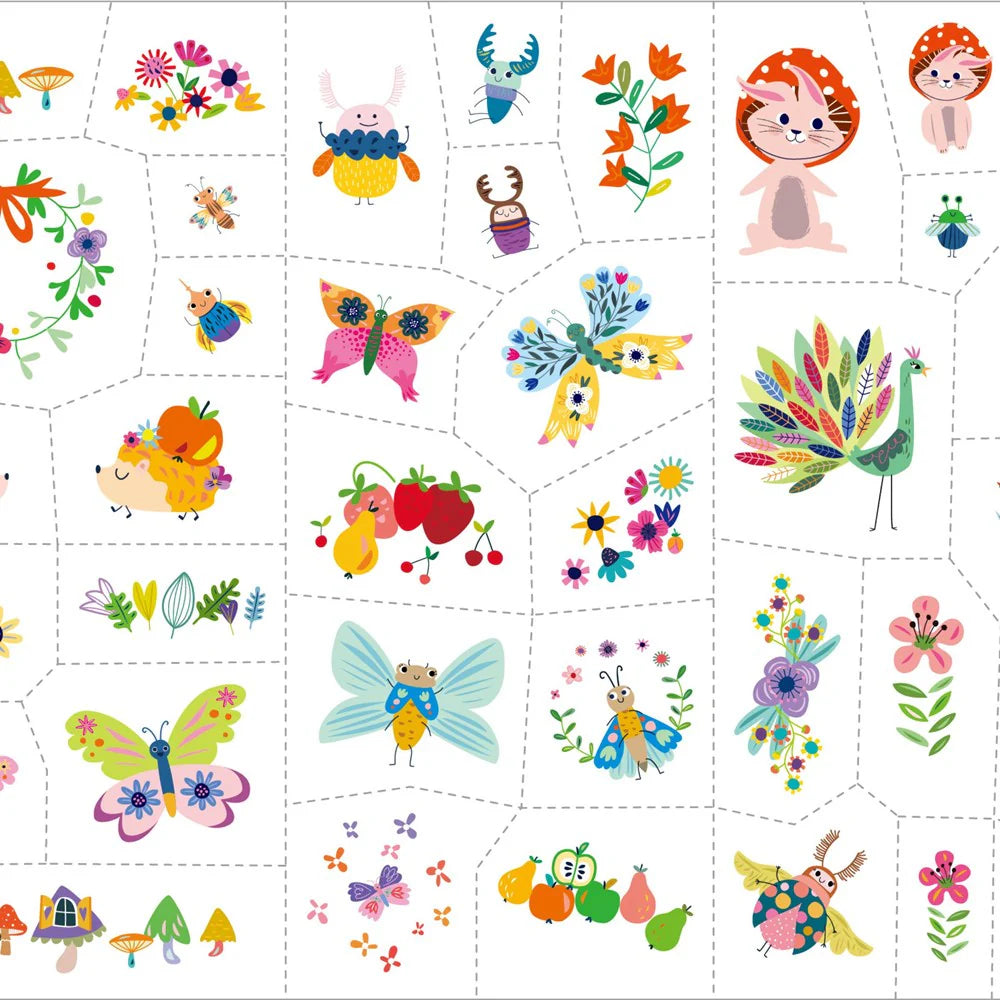 Fantasy Garden World Face Stickers and Tattoos