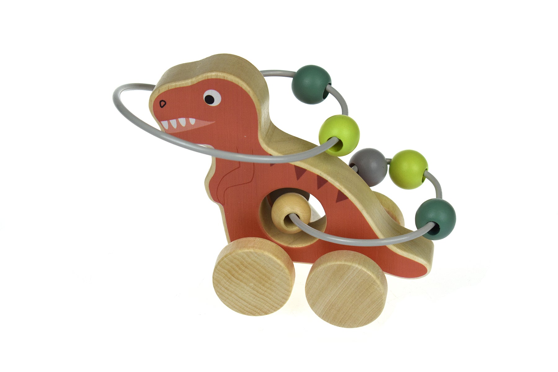 Wooden Dinosaur Bead Maze On Wheel