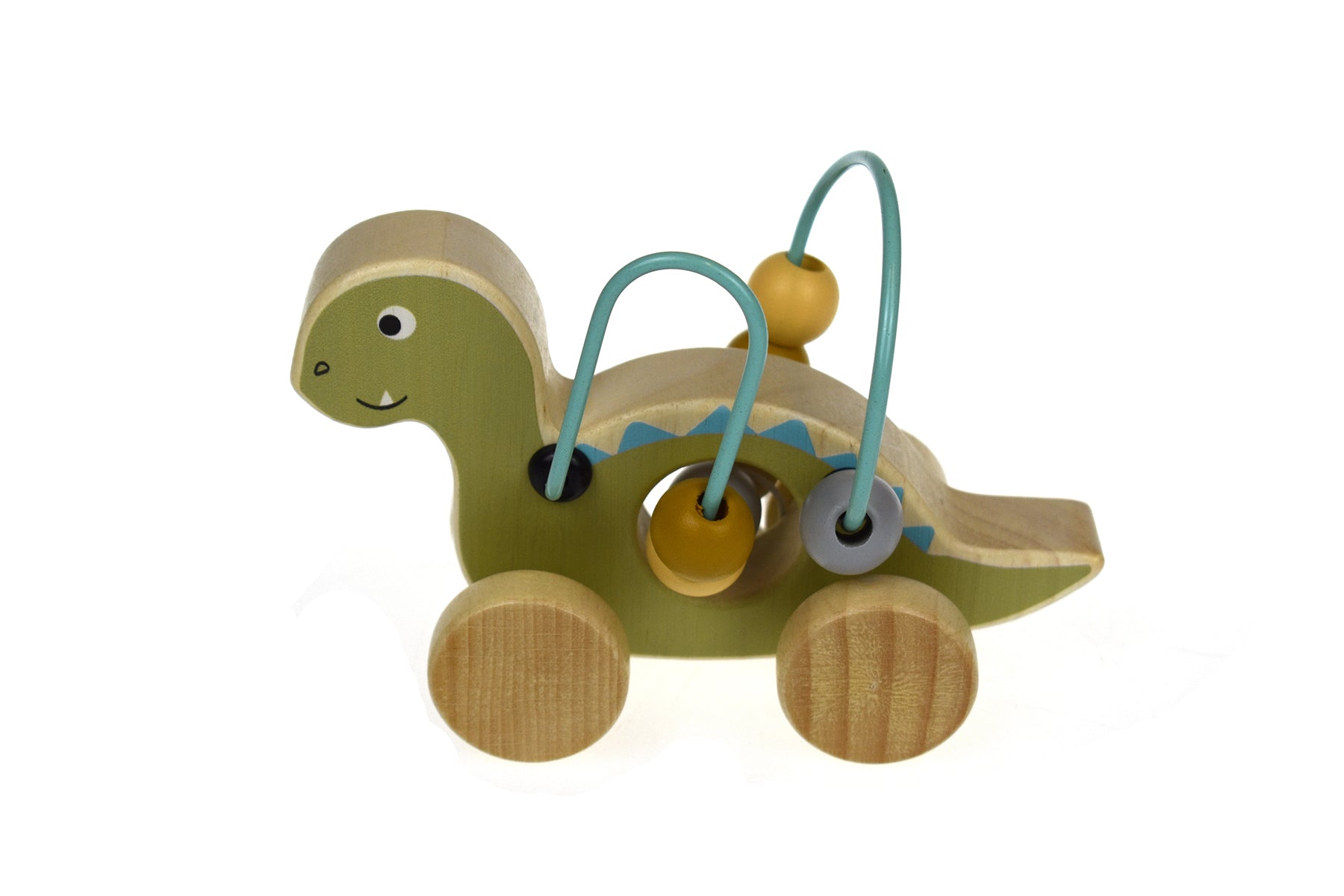 Tooky Toy - Wooden Dinosaur Bead Maze On Wheel