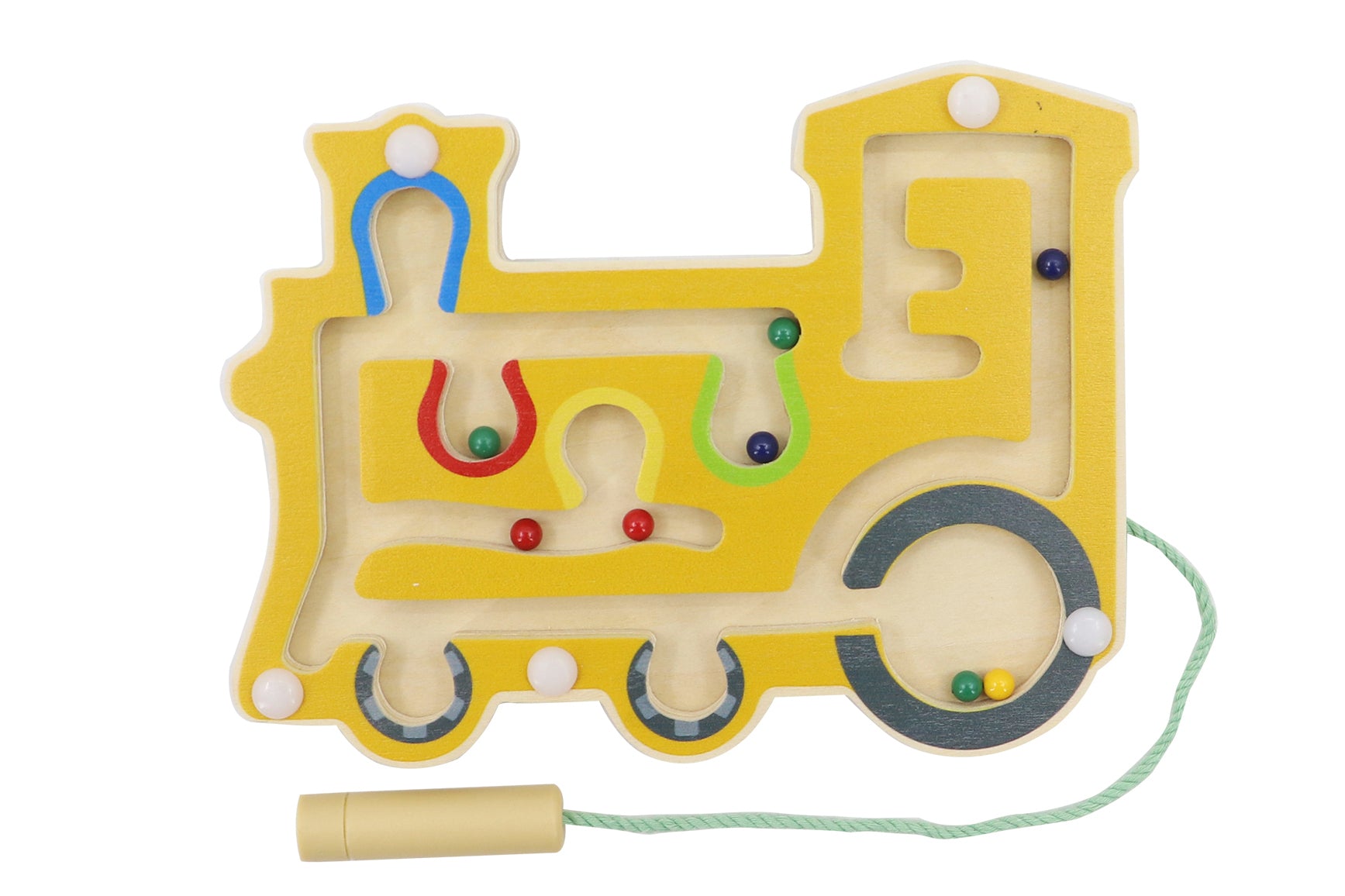 Kaper Kidz - Wooden Magnetic Labyrinth - Yellow Train