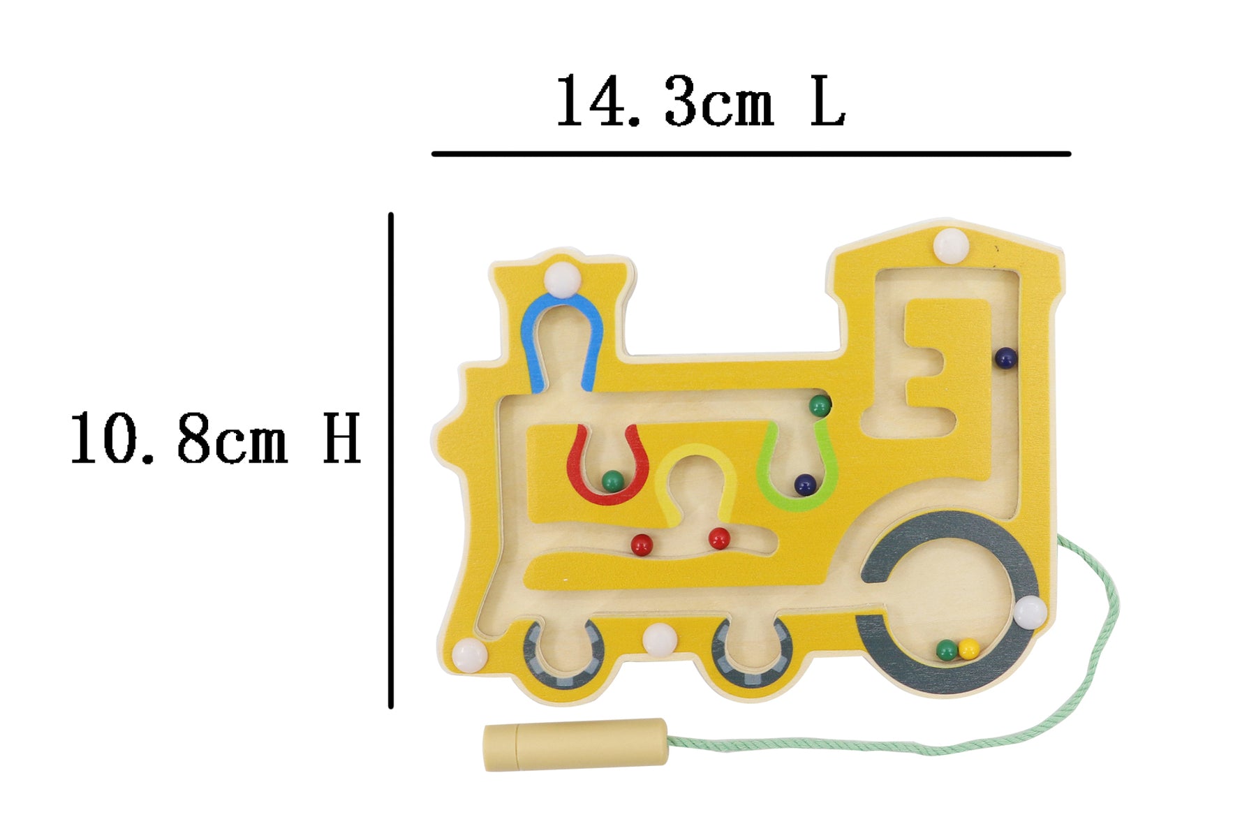 Kaper Kidz - Wooden Magnetic Labyrinth - Yellow Train