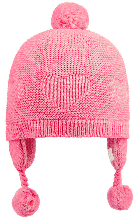 Organic Earmuff - Heart Fushia