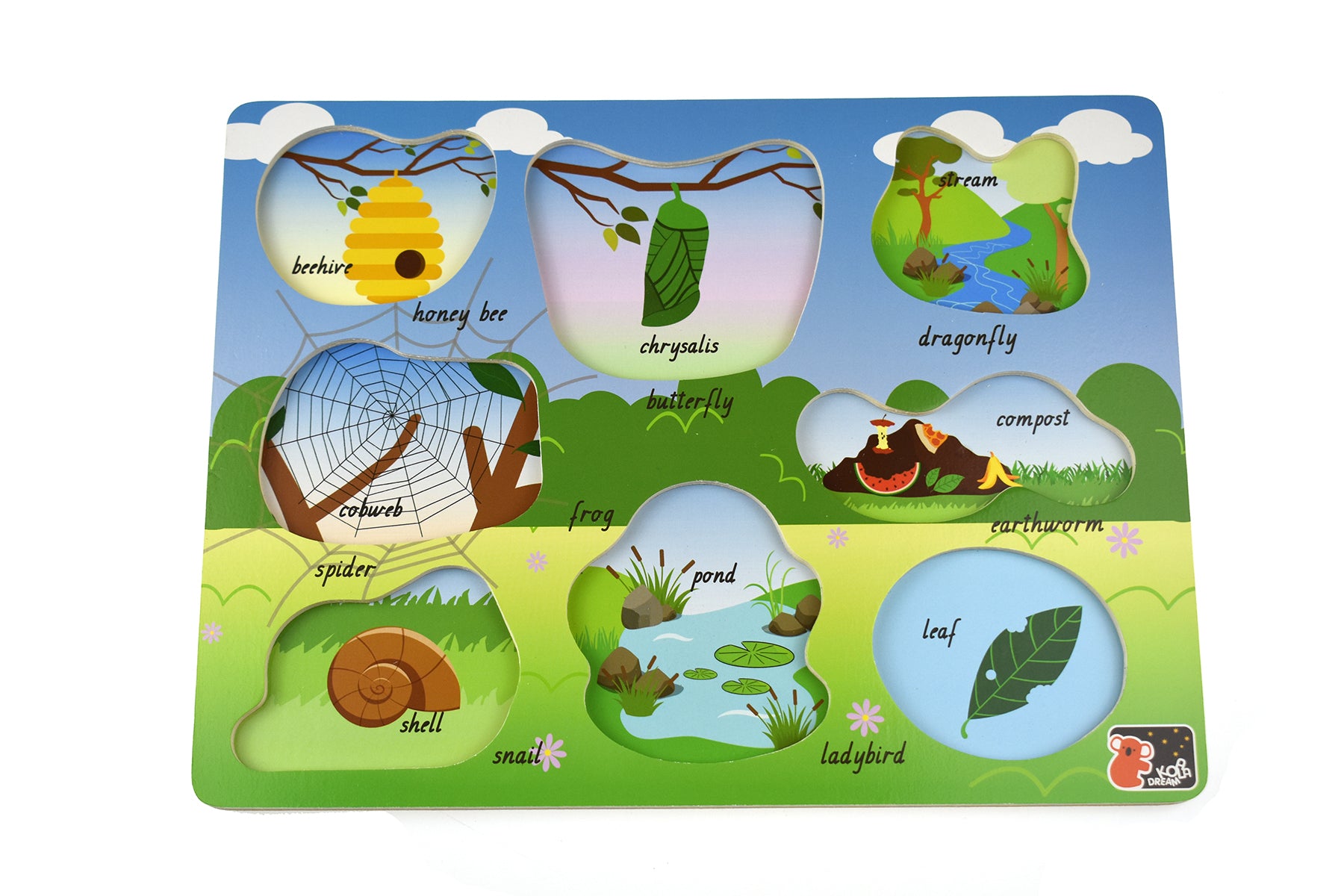 Koala Dream - 2 in 1 Minibeasts Insect Peg Puzzle