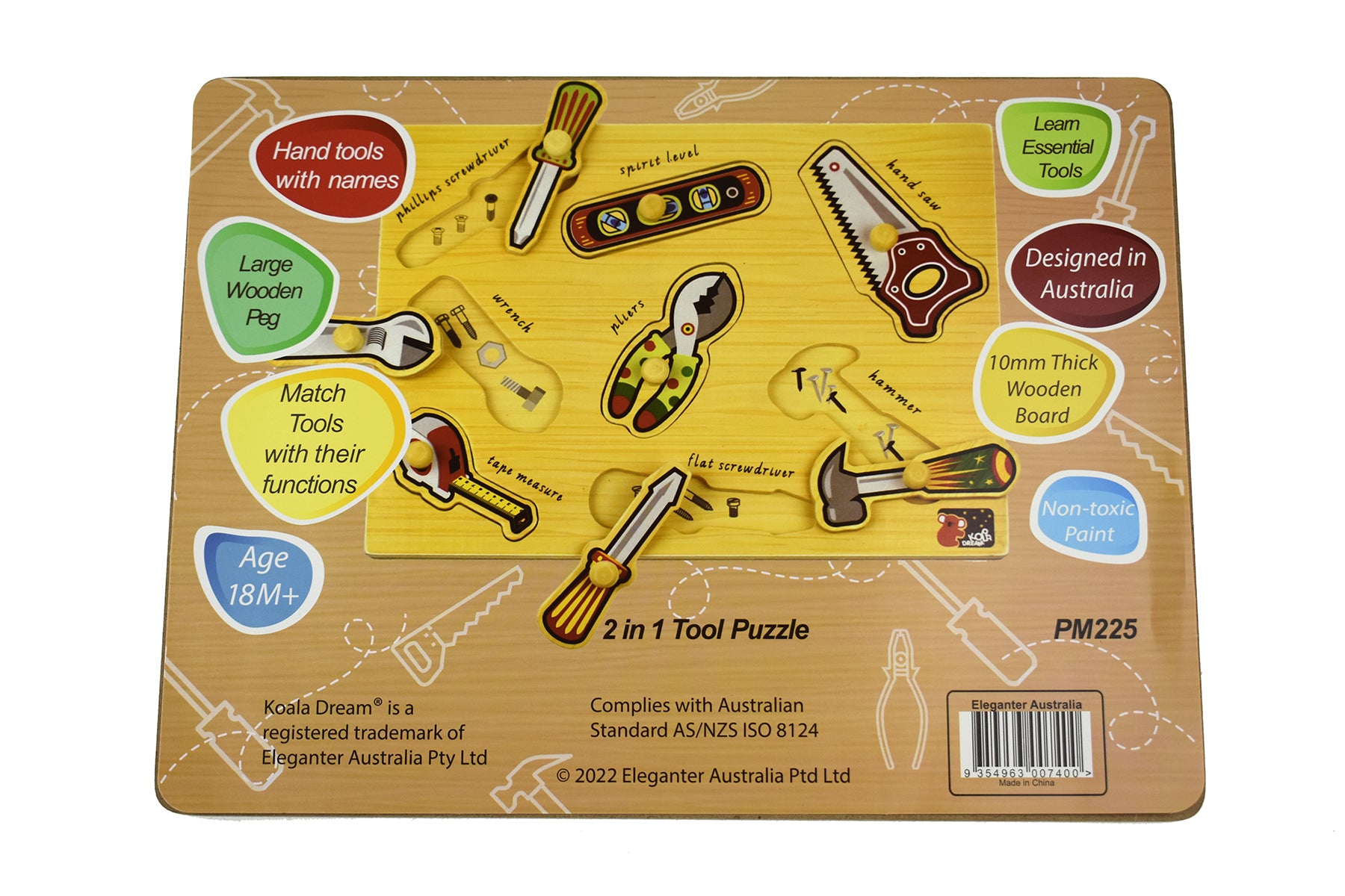 Koala Dream - 2 in 1 Tool Peg Puzzle