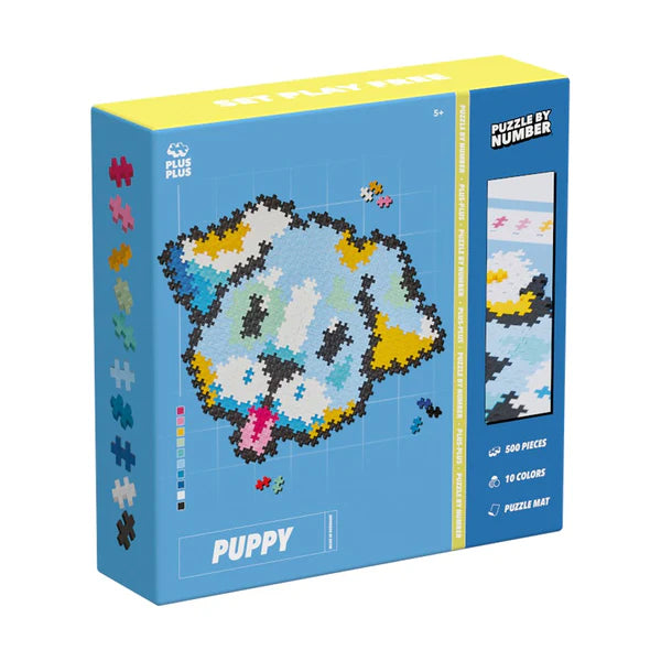 Plus Plus - Puzzle By Numbers - Puppy - 500 pcs