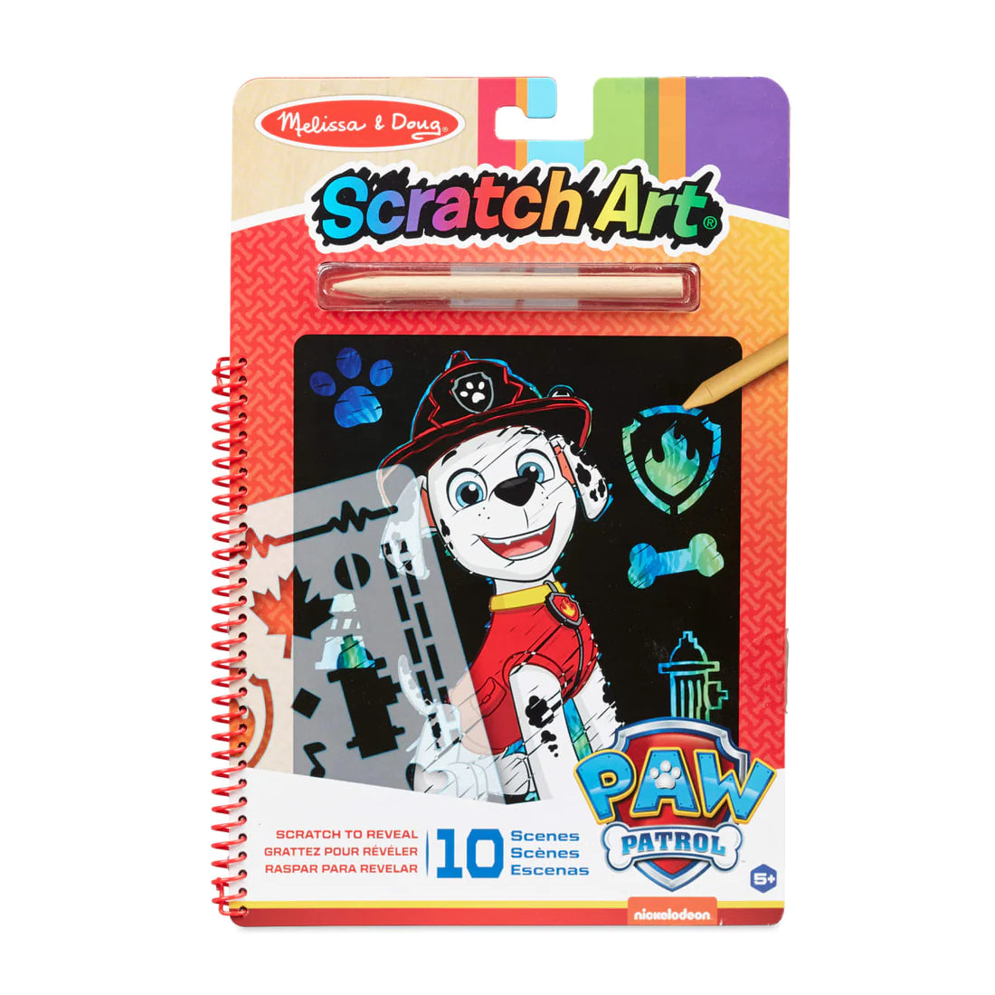 Melissa & Doug – Paw Patrol - Scratch Art - Marshall