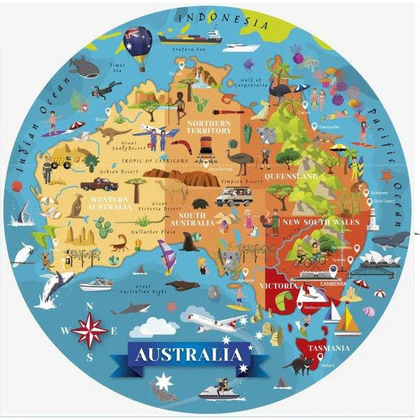 Travel, Learn and Explore - Puzzle and Book Set -  Australia, 210 pcs