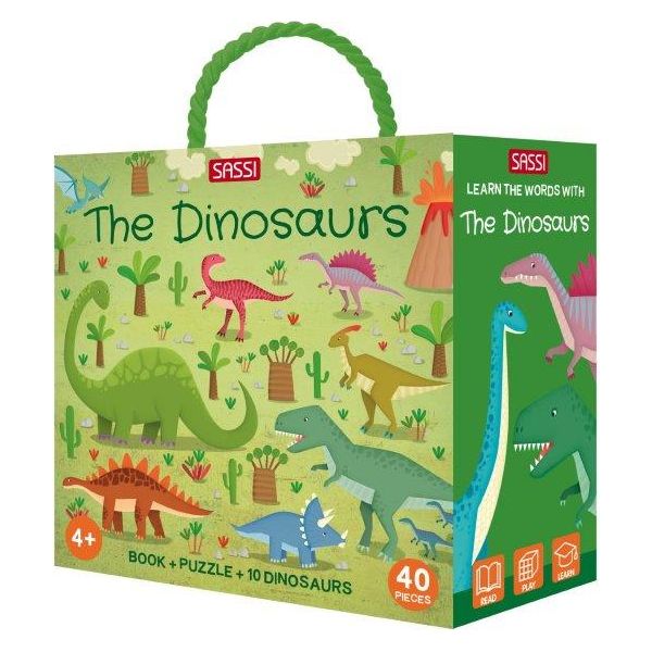 3D Puzzle & Book Set - Learn the Words with Dinosaurs