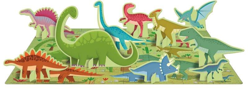 3D Puzzle & Book Set - Learn the Words with Dinosaurs