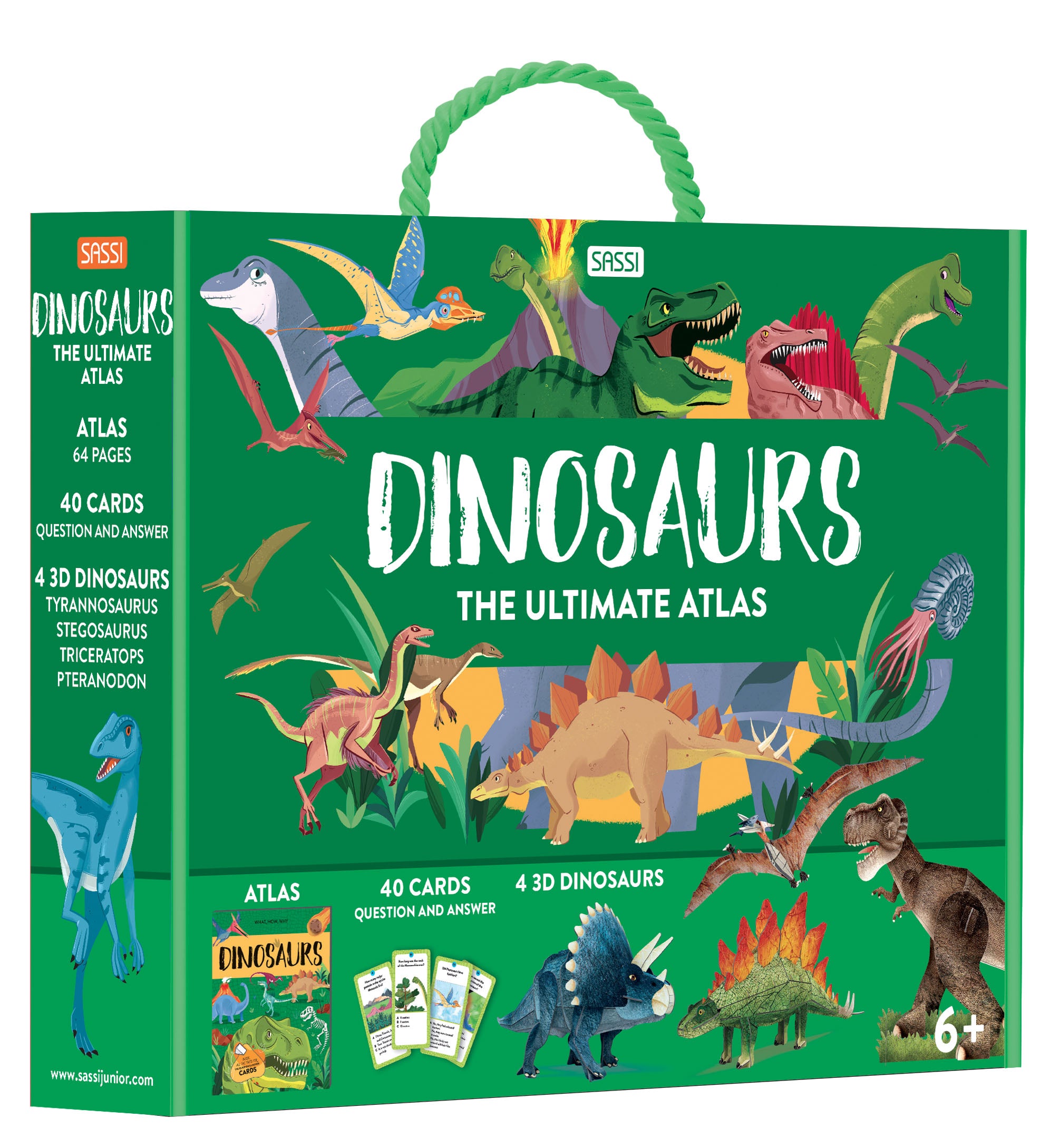 Sassi - The Ultimate Atlas and Models Set - Dinosaurs 3D Construction